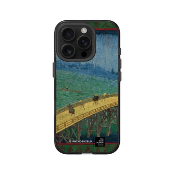 iPhone 16 Pro Clear (相機按鈕) 酷墨灰 - Van Gogh Museum - 雨中橋：仿歌川廣重