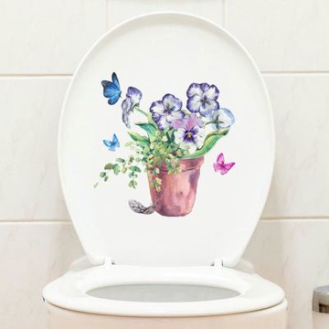 【MR.ZAKKA】創意萬用裝飾貼紙-植物主題 繽紛彩繪花瓶盆花 H款 居家布置 DIY可移式壁貼 無痕壁貼 牆貼