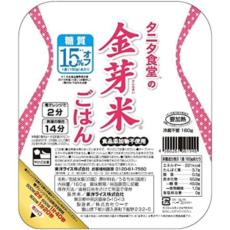 パックごはん「タニタ食堂の金芽米ごはん」160ｇ 24食セット3食セット×8