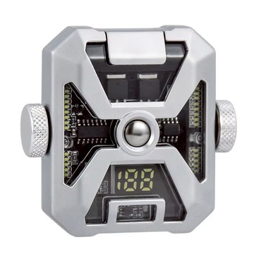 FJ 多功能LED機甲雙電弧打火機 HY1 鋅合金+電子元件  銀  1個