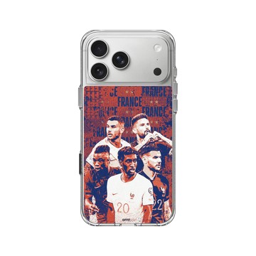 iPhone 17 Pro Max Clear Case（相機按鈕） 透明 - FFF - France National team - Pattern