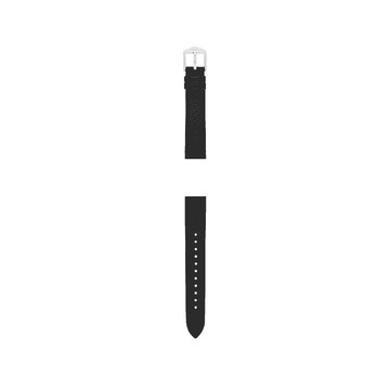 【FOSSIL】限時9折↘16mm LiteHide™ 銀扣黑色真皮錶帶 S161096