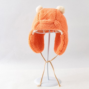 兒童帽子秋冬季女男童女童小孩潮毛線保暖冬天毛絨護耳卡通寶寶帽