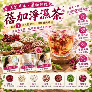 蓓加净濕茶 紅豆薏仁水 除 濕茶 去💦茶 去 濕茶 洛神花 薏仁 茯苓 芡實 赤小豆 甜菊 玫瑰 養生茶 茶包 茶 冷泡