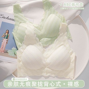 ❤️臺灣出貨無痕內衣女薄款聚攏收副乳防下垂文胸日系純欲蕾絲無鋼圈聚攏胸罩✨好物甄選