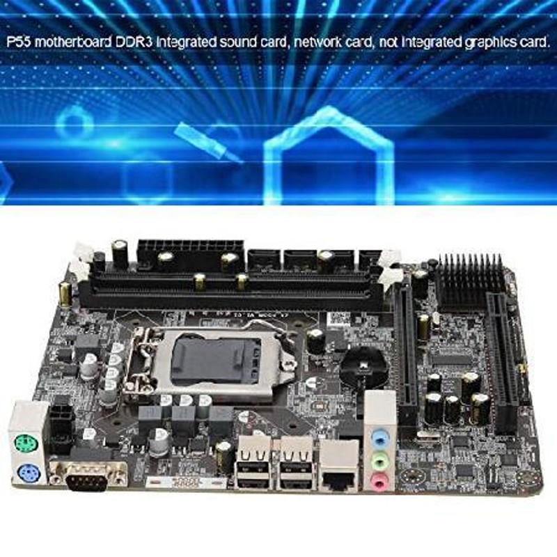 P55 Desktop Computer Motherboard 1156Pin Solid State Power Supply