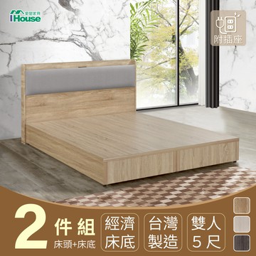 IHouse-沐森 房間2件組(床頭+床底)