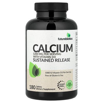 Futurebiotics, Calcium With Vitamin D3, Sustained Release, 180 Tablets