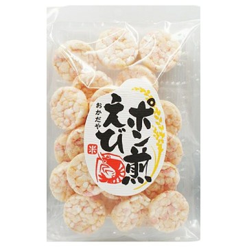 【江戶物語】岡田屋製菓 蝦風味米餅 43g 米果 仙貝 蝦餅 蝦仙貝 米香 海老 海鮮餅乾 日本原裝 日本進口