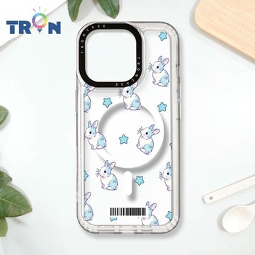 TRON IPHONE 16 PRO 手繪小兔子透明殼 防摔 MAGSAFE 磁吸 太空載具殼 透白 手機殼
