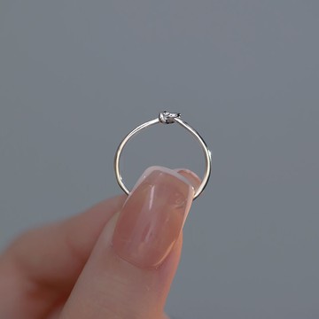 S925純銀 純銀打結 N02 可調式戒指 可調戒指 通體純銀 纖細純銀打結設計 氣質百搭 S925純銀戒指 開口戒