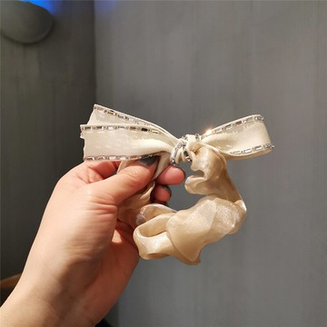 蝴蝶結發繩大腸發圈女夏季發帶絲帶扎馬尾頭繩年新款頭飾