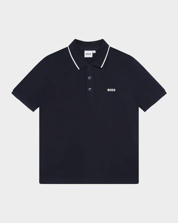 Boy's Logo-Print Polo Shirt, Size 4-5
