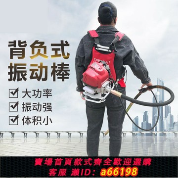 【台灣公司 可開發票】背負式混凝土汽油振動棒混泥土振動棒四沖程震動地面插入式振搗棒