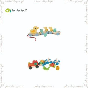 【LMW親子選品】🌿美國 Tender Leaf - 歡樂園藝拖車 呱呱鴨手拉車🌿木質玩具