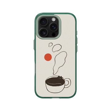 iPhone 16 Pro Clear 憂墨綠 - ilovedoodle (Lim Heng Swee) - Coffee Cat: 窩最溫暖