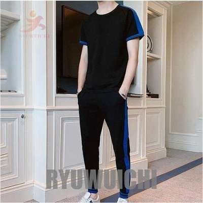 上下セット メンズ ジャージ 半袖tシャツ ジョガーパンツ 代 30代 40代 学生 2点セット スポーツウェア ルームウェア カジュアル おしゃれ ランニング 春夏 通販 Lineポイント最大get Lineショッピング