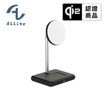 Allite WQ1 2+1  磁吸無線充電座 沈穩黑