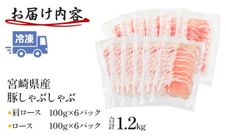 宮崎県産豚 肩ロース・ロース セット 各600g 計1.2kg