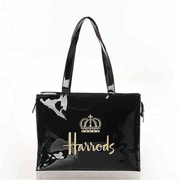 harrods新款PVC大容量單肩沙灘包 男女通用防水單肩手提購物包