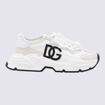 Dolce & Gabbana White Leather Essential Sneakers