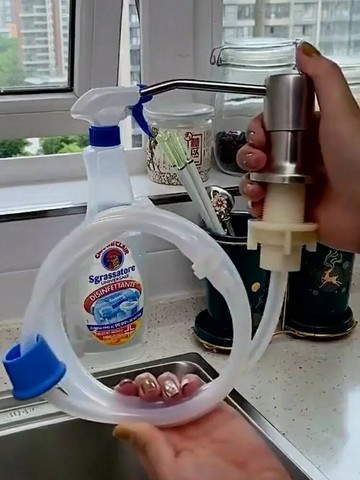 給皂機 皂液器 按壓 給皂器 水槽皂液器廚房安裝在洗菜盆洗潔精瓶延長器洗潔精壓取器按壓器