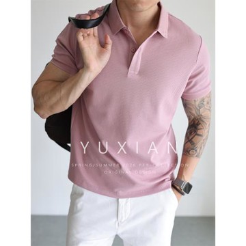 (免運)【7A抑菌防曬】涼感蜂巢珠地Polo短袖休閑商務通勤翻領T恤春夏季