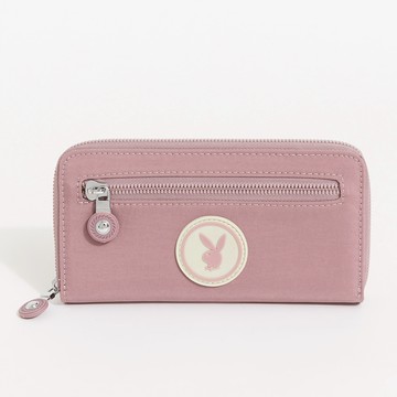 PLAYBOY - 拉鍊長夾  Daily Life系列 - 粉紫色