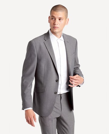 Reaction Kenneth Cole | Slim-Fit Stretch Suit Separate Jacket in Silver, Size: 40L by Kenneth Cole