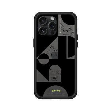 iPhone 15 Pro Max Mod NX 黑 - 寶可夢 Pokemon - 皮卡丘與積木-黑白版