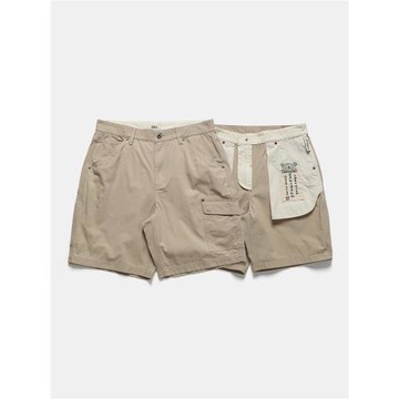 實年服工SK143夏季質感工裝多袋休閑短褲寬松純棉五分褲子男潮