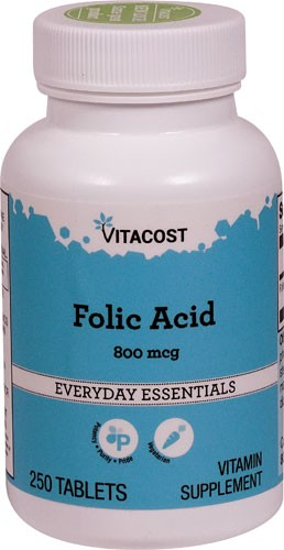 Vitacost Folic Acid 800 mcg - 250 Tablets