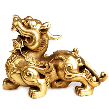 聚緣閣貔貅擺件招財如意花紋貔貅皮丘工藝禮品家居辦公室裝飾品