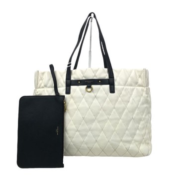 givenchy白色菱格紋撞色子母托特包