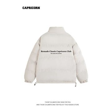 capricorn 美式字母休閑棉服外套女秋冬款立領面包服顯瘦加厚棉衣