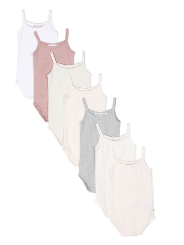 Bonpoint - ribbed-knit body (set of seven) - kids - Cotton - 24 - Pink