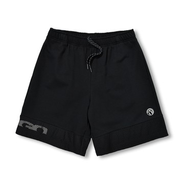 KINGO男款｜黑色網布抽繩運動短褲611309