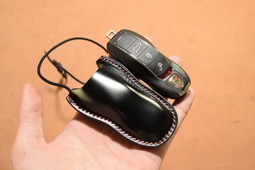 Porsche保時捷車鑰匙包馬臀皮全手工客製情人節禮物父親節禮物