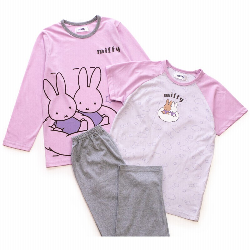 miffy ミッフィー パジャマ キッズ 女の子 長袖 半袖 春 夏 秋 Tシャツ