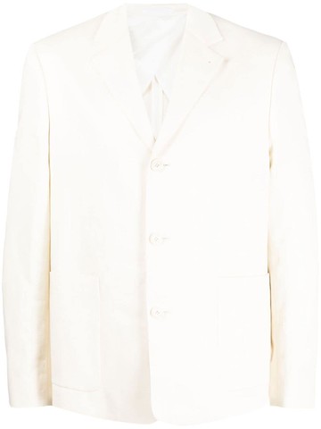 Filippa K - single-breasted button blazer - men - Linen/Flax/Cotton - 52 - Neutrals