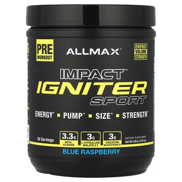 ALLMAX, IMPACT™ Igniter Xtreme，鍛煉前配方，藍樹莓味，11.64 盎司（330 克）