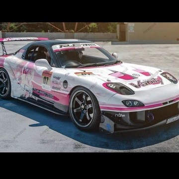 【車模水貼】rc漂移 天降之物 rx7動漫塗裝64車模水貼手工創意車模水貼紙 車模改造 模型水貼