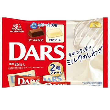 【江戶物語】MORINAGA 森永 DARS 雙味可可塊 99g 白可可/牛奶可可  生奶油 巧克力 日本原裝進口