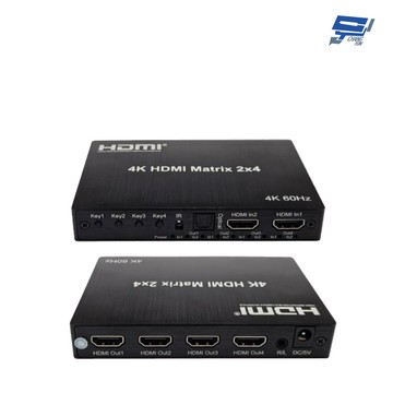 昌運監視器 hd-mt204-4k  4k hdmi二進四出矩陣器 可將4路hdmi輸出顯示同一或不