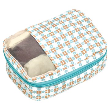 in Blooom 印花樂 旅行收納袋  S(深9 x 22 x 16cm)  橘橙繡球