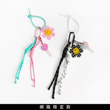 SO NICE 微笑太陽花撞色繩結吊飾