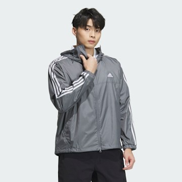 ADIDAS 愛迪達 阿迪達斯 寬鬆 輕量 風衣 夾克 男運動外套-灰色 ES+ 3S WV JKT-JF3955