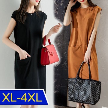 [韓國K.W.]粉紅薄紗休閒運動中長洋裝(涼感/小香風/高爾夫球衫/輕薄/短袖)