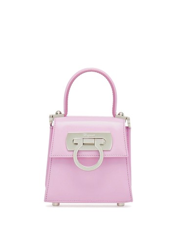 Ferragamo - Iconic Top Handle mini bag - women - CALFSKIN/Lambskin - One Size - Pink