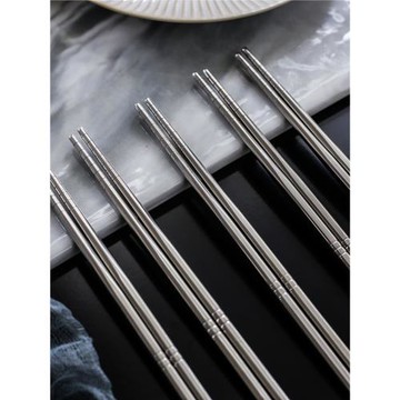 304不銹鋼螺紋防滑線圈家用經濟實惠筷子